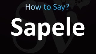 How to Pronounce Sapele correctly [upl. by Odlabso]