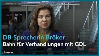 GDLStreik Statement von DBSprecherin Bröker [upl. by Suoicul377]