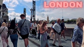 London walk  Southbank Centre Thames Riverside Westminster Bridge Elizabeth Tower Clock Tower [upl. by Annawek146]