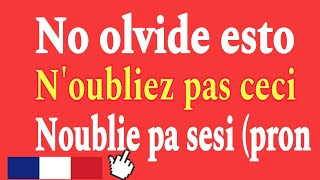 frases de uso diario en francés con pronunciaciónhablar frances correctamente aprender francés [upl. by Llerrah]