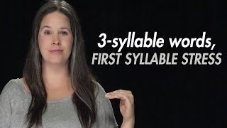 English Practice Syllable Stress – 3 Syllable Words [upl. by Ahswat596]