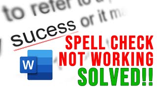 How to Fix the Spell Check Not Working in Word  4 Easy Ways [upl. by Neirod]