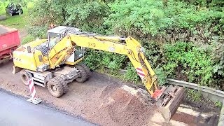 Mobilbagger Liebherr A316  Wheeled excavator Liebherr A316 [upl. by Barker]