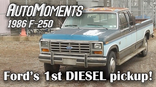 1986 Ford F250  History of Fords 1st Diesel FSeries Truck  AutoMoments [upl. by Royden611]