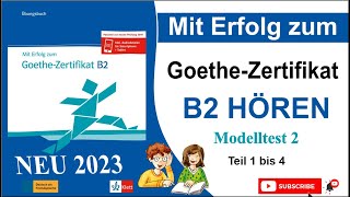 Goethe Zertifikat B2 Hören 2023  DTZ  ÖSD Prüfung Hörverstehen 2023  ÖSD  Telc B2 Hören 2023 [upl. by Turino]