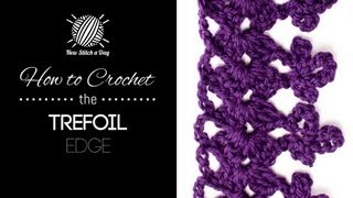 How to Crochet the Trefoil Edge Stitch [upl. by Ahsemrac]