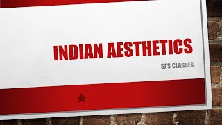 An Introduction to Indian Aesthetics [upl. by Hannahs]