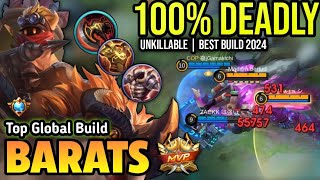 BARATS BEST BUILD 2024  TOP GLOBAL BARATS GAMEPLAY  MOBILE LEGENDS✓ [upl. by Dowd]