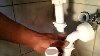 Instalar un sifón para lavamanos  Install a sink siphon [upl. by Lanna]