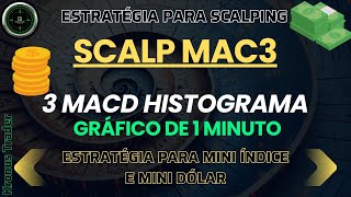 ESTRATÉGIA DE SCALPING MAC3  PARA MINI ÍNDICE E MINI DÓLAR NO 1 MINUTO COM MACD HISTOGRAMA [upl. by Nancy]