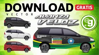 VECTOR TOYOTA AVANZA VELOZ 2017  CorelDraw Speed Art  Edukasi Grafis [upl. by Euginimod]