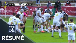 PRO D2  Résumé Rouen Normandie RugbyUS Carcassonne 1321  J1  Saison 20202021 [upl. by Ahsirkal804]