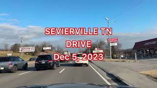 Sevierville Tennessee Drive December 5 2023 [upl. by Aninat600]