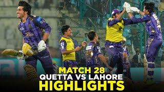 PSL 9  Full Highlights  Quetta Gladiators vs Lahore Qalandars  Match 28  M1Z2A [upl. by Shalom]