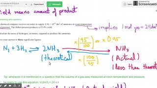 Reverse percentage yield question  Chemistry A Level Edexcel AQA OCR [upl. by Madora]