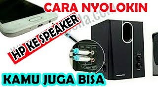 CARA MENDENGARKAN MUSIK DARI HAPE KE SPEAKER AKTIF MENGGUNAKAN JACK AUX [upl. by Eitnom]