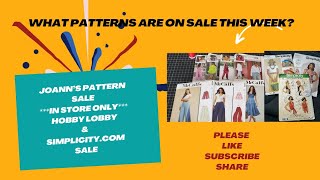 Joanns Pattern Sale Hobby Lobby Fabric and Simplicitycom Sale patternsale sewing sewing2024 [upl. by Odranoel290]