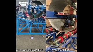 How to remove welded joints welding seams Tank shell surface welding seam polishing grinding machine [upl. by Nnaassilem]