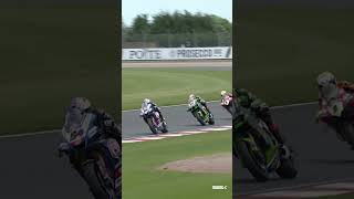 A TITANIC battle at Donington ⚔️  2023 UKWorldSBK 🇬🇧 [upl. by Anas]