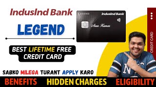 indusind bank Legend Credit Card Full Details  Benefit  Eligibility  Fees [upl. by Frodin298]