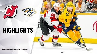 NHL Highlights  Devils  Predators 120719 [upl. by Rebme]