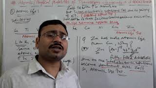 XIICH8L2VARIATION OF ATOMIC SIZEATOMIZATION ENTHALPY amp MELTING POINTS OF TRANSITION ELEMENTS [upl. by Shoifet]