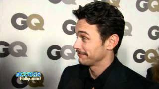 James Franco talks about Jennifer Aniston at GQs Men of the Year Party 2010 [upl. by Etnuad]