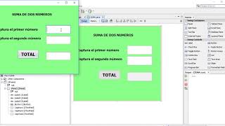 JFrame en NetBeans realizando la suma de dos números [upl. by Nohsram]