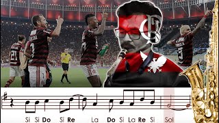 Sax alto  Hino do Flamengo partitura com notas [upl. by Bunde]