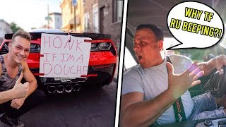 HONK PRANK ON ANGRY DAD Corvette Z06 [upl. by Elgna]