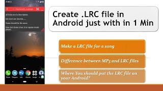 Create lyricsLRCin AndroidHow to create and sync lyrics file with songsCreate Subtitles Android [upl. by Einra]