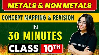 METALS amp NON METALS in 30 Minutes  Mind Map Series for Class 10th [upl. by Atekehs]