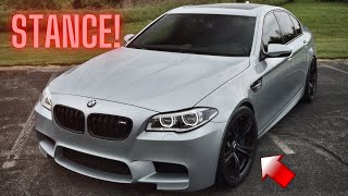 ADDING AN AGGRESSIVE STANCE TO MY BMW F10 M5 DIY [upl. by Aerdnas138]