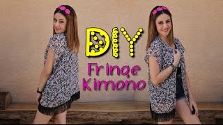 DIY Easy Fringe Kimono  Lucykiins [upl. by Beitris]