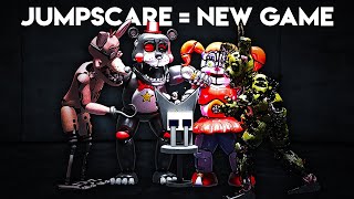 FNAF BUT IF I GET JUMPSCARED THE GAME CHANGES [upl. by Nissie]