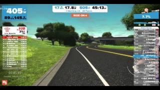 Zwift Experiments Zwift with Rainmeter Clock Overlay [upl. by Euqinna]