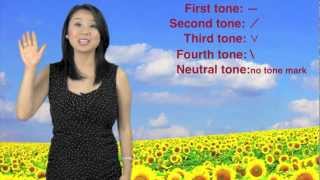 Learn Mandarin Chinese Pinyin Tones First Tone Second Tone etc ❤ Learn Chinese with Emma [upl. by Rammaj]