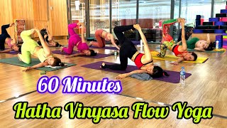 1 Hrs Full Live Hatha Vinyasa Flow Yoga Class 2024  Hatha Yoga With Souvik [upl. by Eissirc]