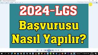 2024 LGS Başvurusu Nasıl Yapılır [upl. by Notnirt]