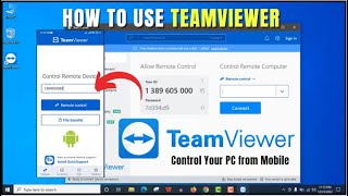 How To Use Teamviewer To Remote Control Your PC From Mobile And Share Files [upl. by Hahsi]