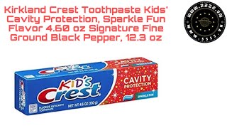 Crest Toothpaste Kids Cavity Protection Sparkle Fun Flavor 460 oz [upl. by Eeb]