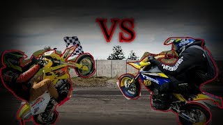 Supermoto funny RACE 🤣 Husqvarna 610 SM vs Suzuki DRZ 400 😍  GoPro6 [upl. by Sum]