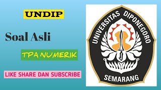 Update TPA NUMERIK UJIAN MANDIRI UNDIP [upl. by Aiahc]