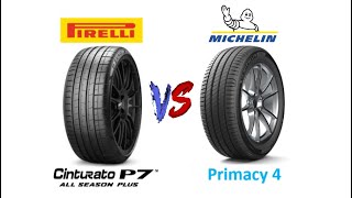 Tire Comparison Pirellis Cinturato P7 vs Michelins Primacy4 [upl. by Nylyak792]