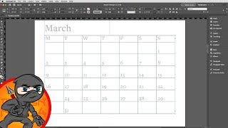 Make a Calendar Layout in InDesign [upl. by Normy447]