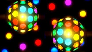 Colorful Disco Ball Party Neon Colors Lights Video [upl. by Amandie]