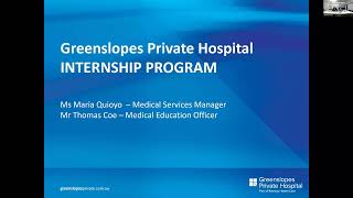 Internship Training Program 2024  Greenslopes Private Hospital [upl. by Allenad]