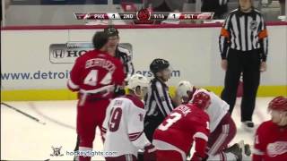 Rostislav Klesla vs Todd Bertuzzi Apr 13 2011 [upl. by Ordep125]