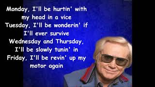 Its finally Friday George Jones with Lyrics [upl. by Odranreb745]