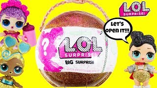 LOL SURPRISE BIG SURPRISE FULL UNBOXING with The Queen Custom Sugar Queen and DJ Luxe [upl. by Itirahc406]